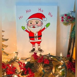 Santa Claus Acrylic on canvas painting 11"×14"